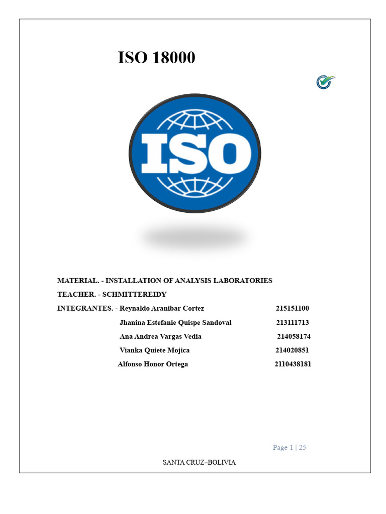 ISO 18000: Workplace Safety Standards | PDF | Occupational Safety And ...