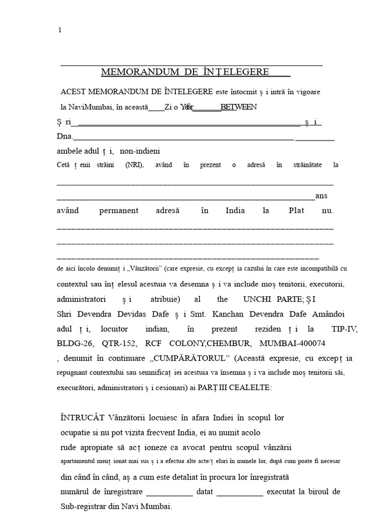 Mou Format | PDF