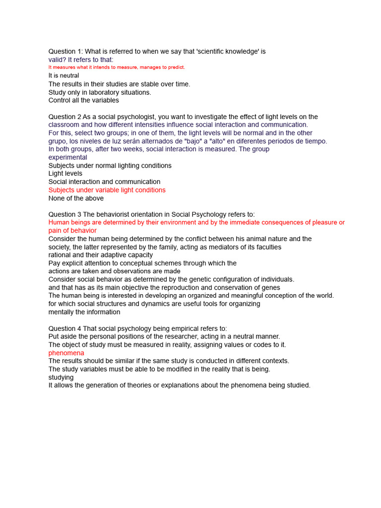 Compiled Psychology Test | PDF | Leadership | Attitude (Psychology)