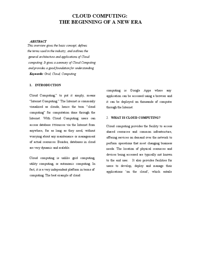 Cloud Computing Basics for Beginners | PDF | Software As A Service ...