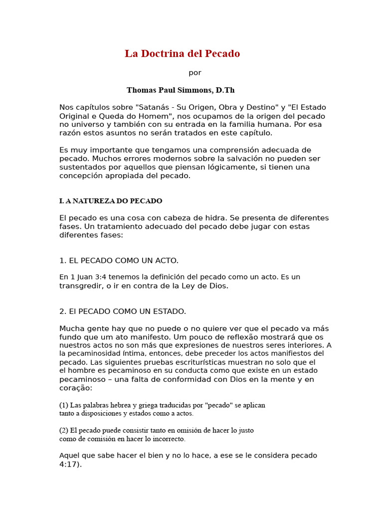 Comprendiendo la Naturaleza del Pecado | PDF | Pecado | Amor