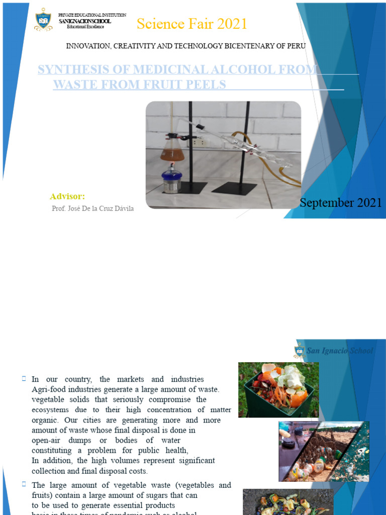 Alcohol From Fruit Peels | PDF | Ethanol | Fermentation
