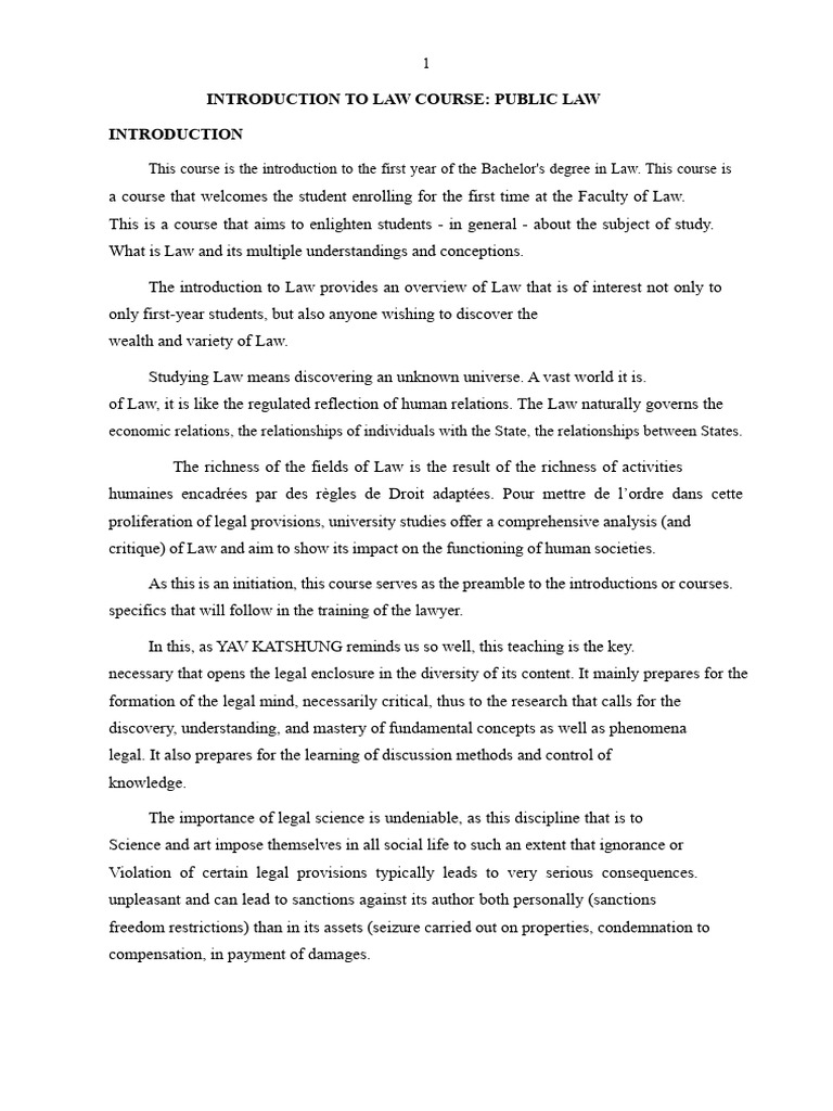 Introduction to Public Law Course | PDF | Morality | Rule Of Law