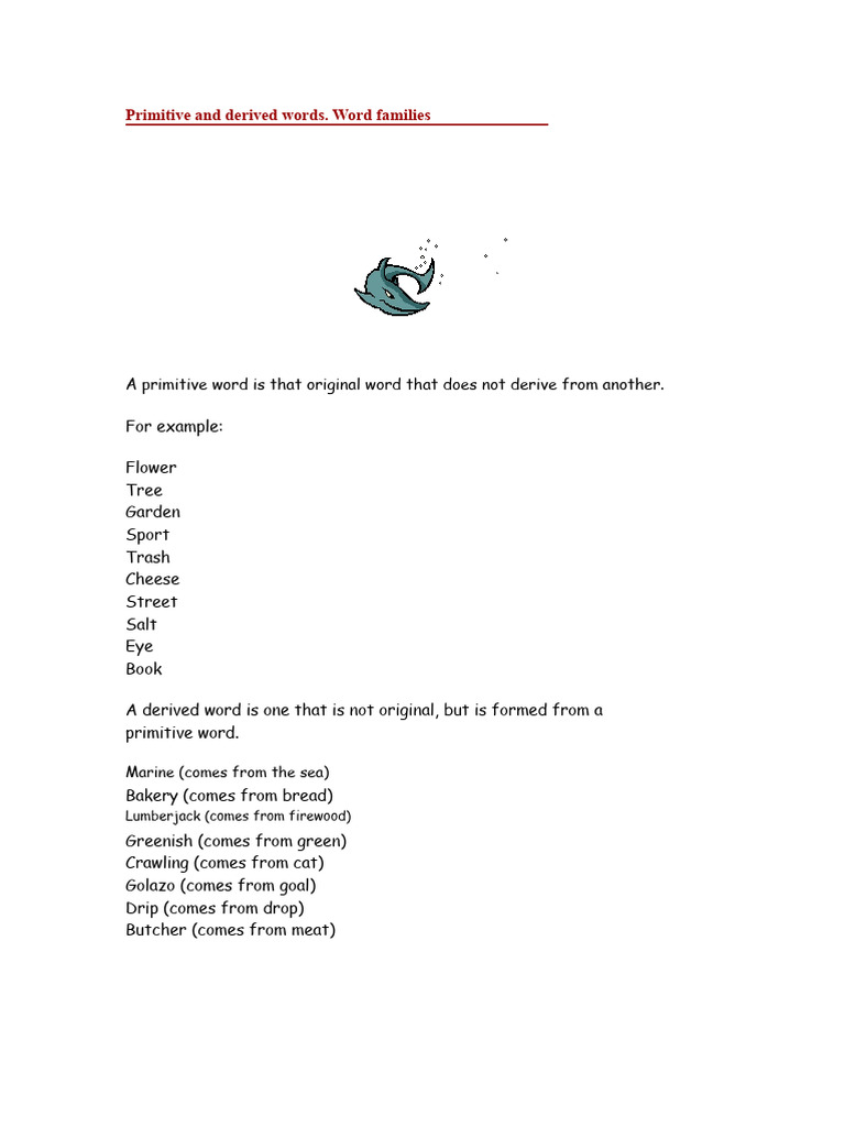 Understanding Primitive and Derived Words | PDF