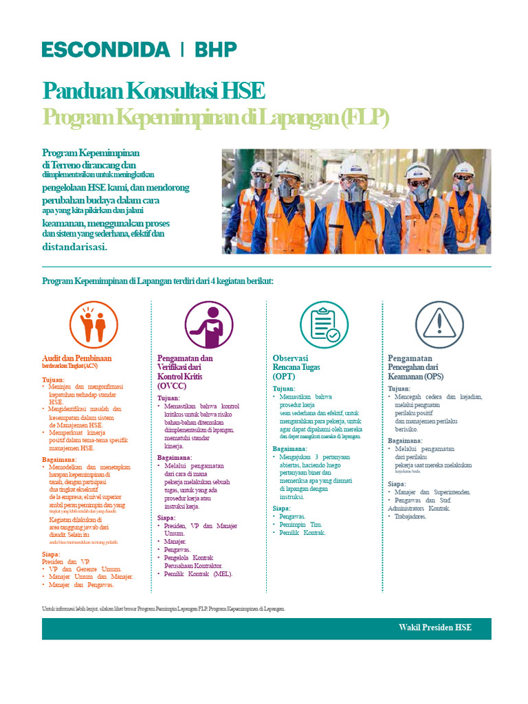 Program Kepemimpinan HSE di Lapangan | PDF