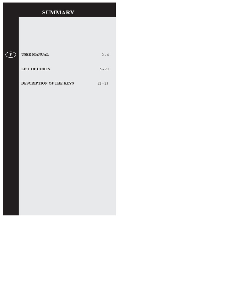 Universal Remote Control Setup Guide | PDF | Remote Control ...