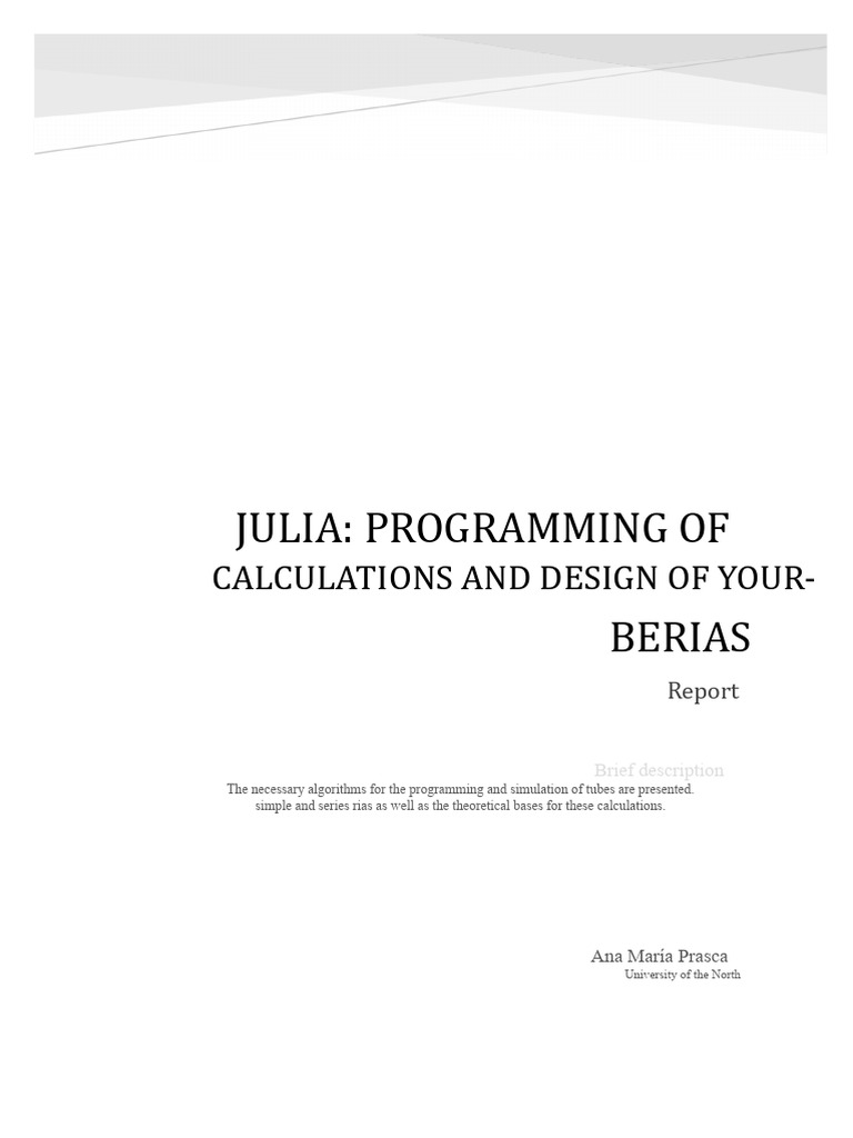 Julia Programming for Pipe Design | PDF | Computer Programming | Pump