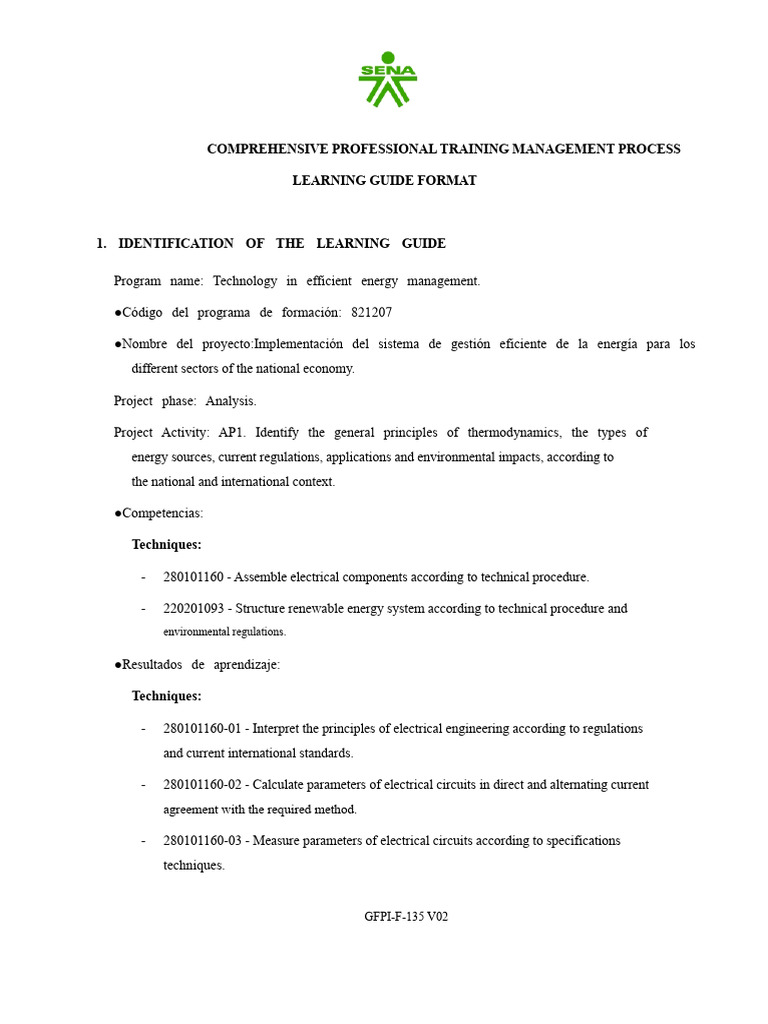 Energy Management Training Guide | PDF | Electric Current | Electrical ...