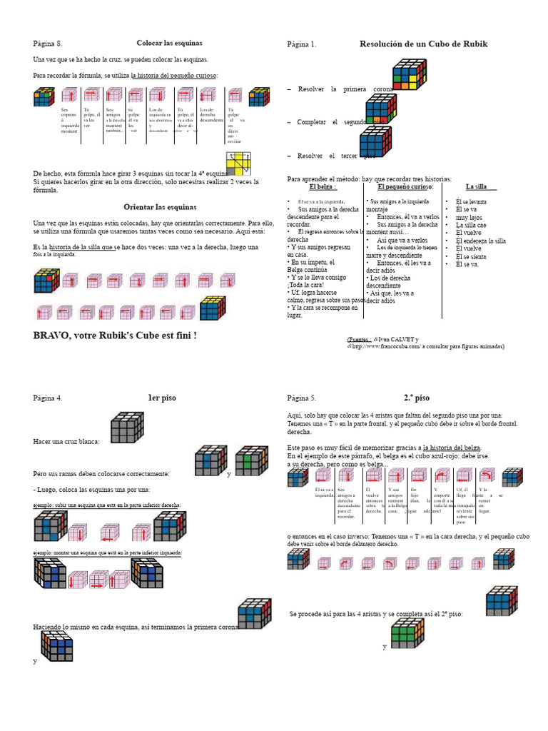 Cómo resolver un Cubo de Rubik | PDF