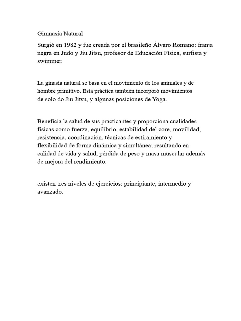 Gimnasia Natural | PDF