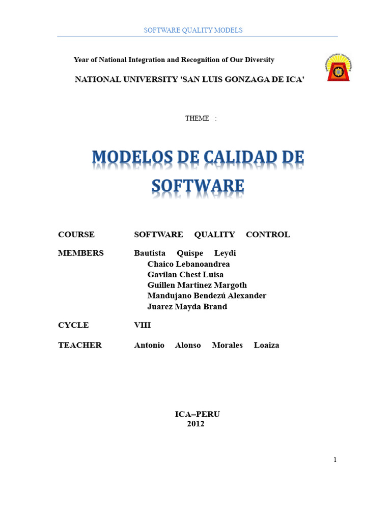 Software Quality Models Overview | PDF | Software Quality | Usability