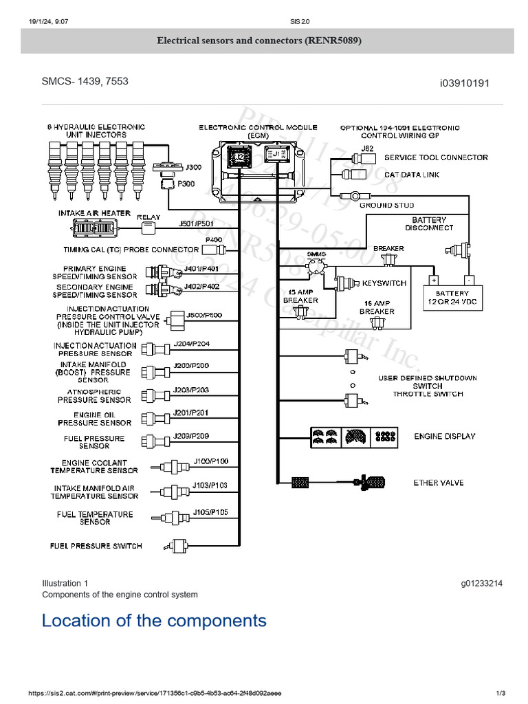 C9 and C7 Engine Sensor Locations | PDF | Fuel Injection | Engines