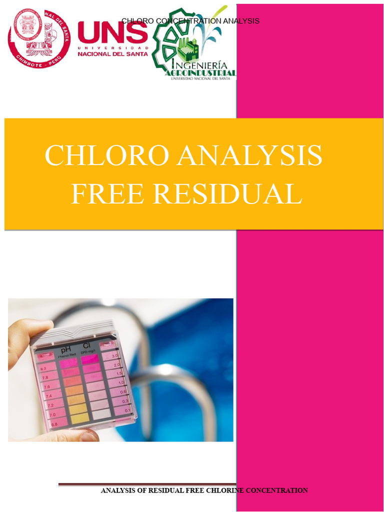 Residual Free Chlorine Analysis Guide | PDF | Chlorine | Bleach