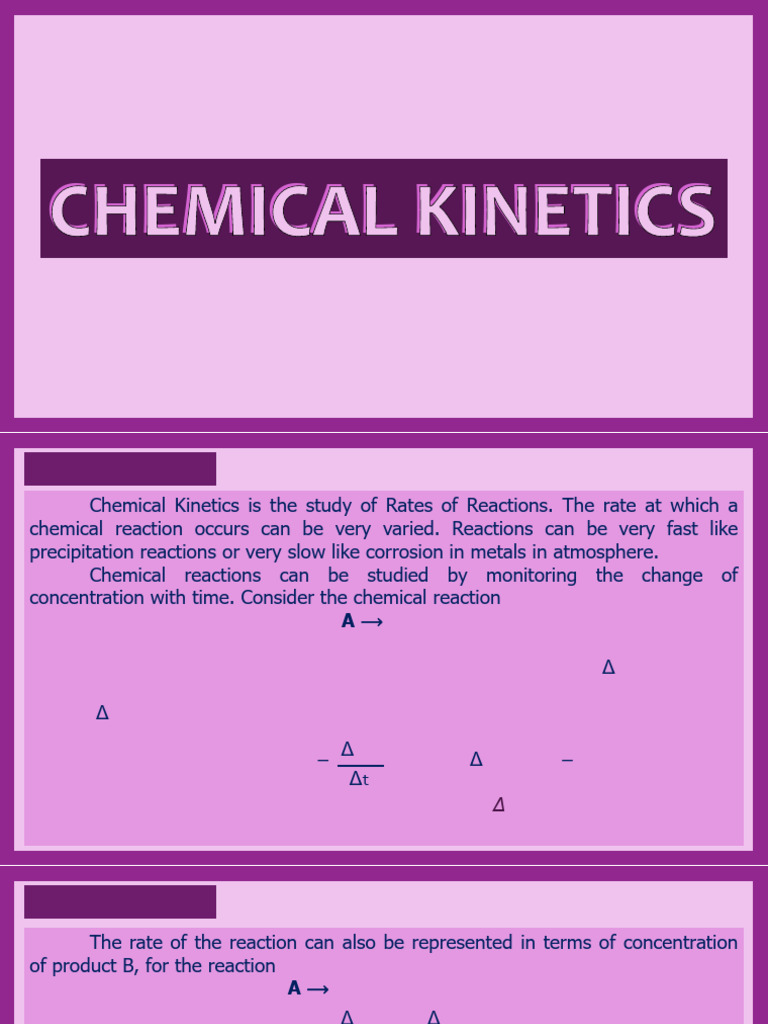 Kinetics | PDF | Reaction Rate | Activation Energy