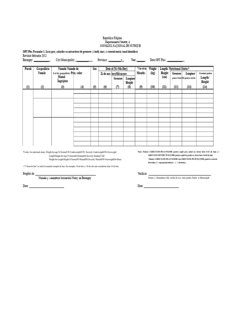OPT Plus Formular 1 | PDF