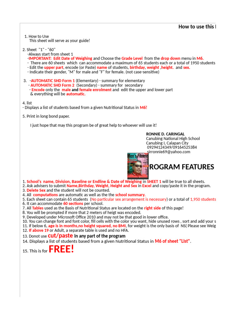 Bmi - Baseline Sy 2025-2026 | PDF | Determinants Of Health ...