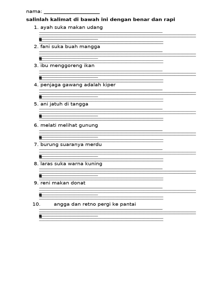B.indo Menulis Rapi Tugas 2 | PDF