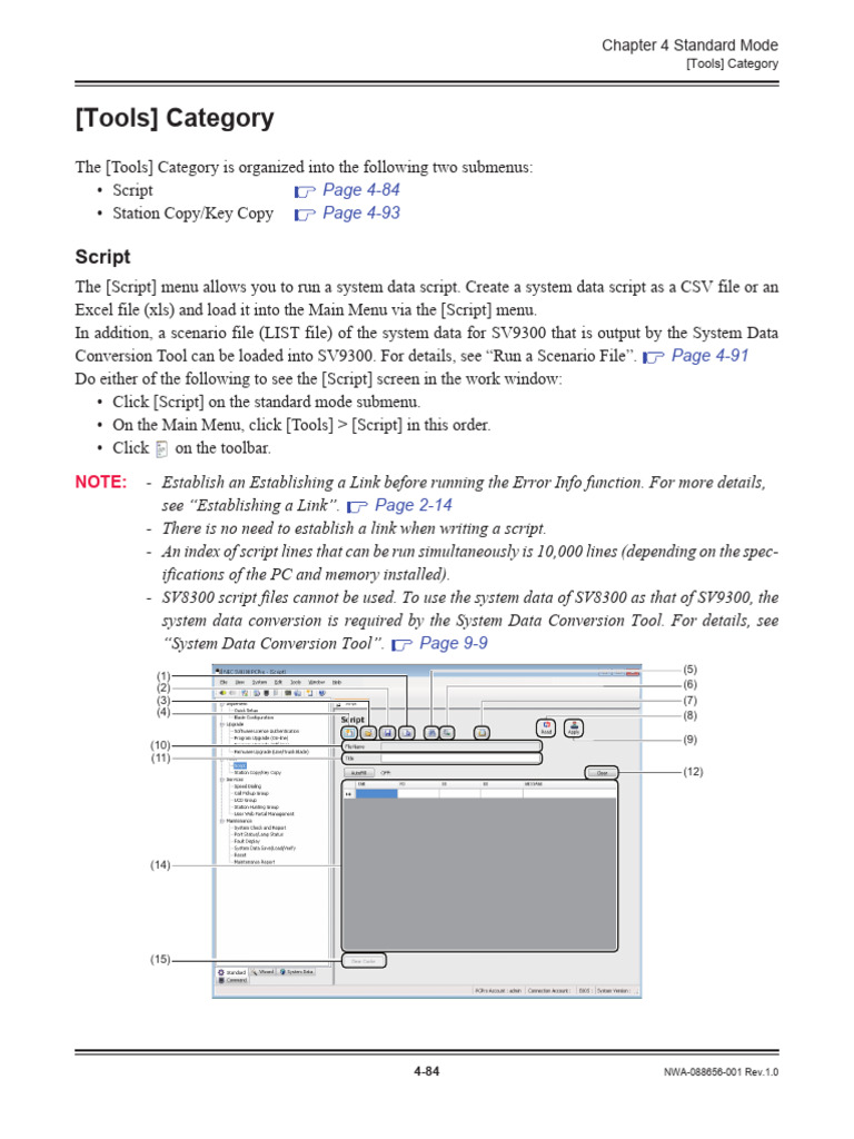 SV9300 Script Creation Guide | PDF | Microsoft Excel | Button (Computing)