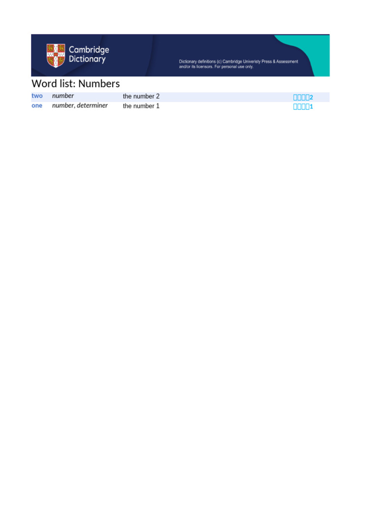 Numbers | PDF