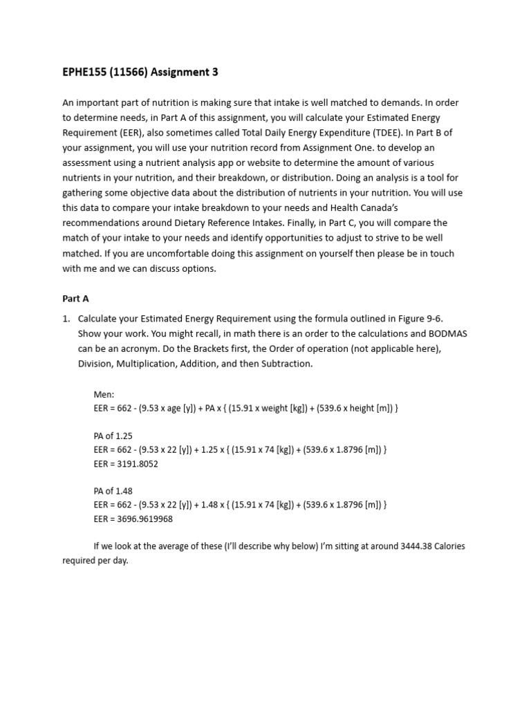 Hughes Dylan Assignment 3 | PDF | Fat | Saturated Fat