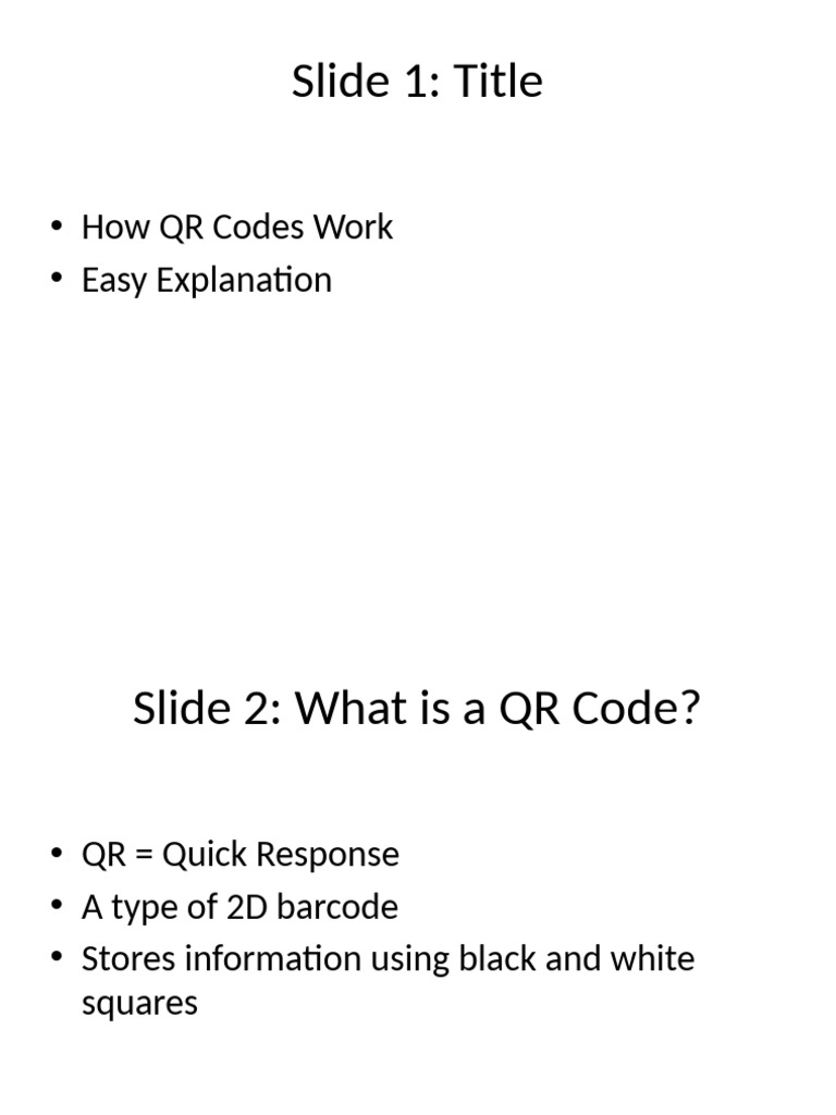How QR Codes Work Presentation | PDF