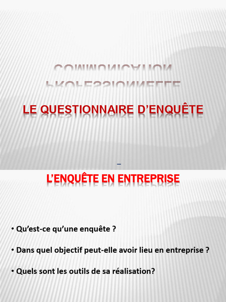 Guide de création de questionnaires en entreprise | PDF | Recherche d ...