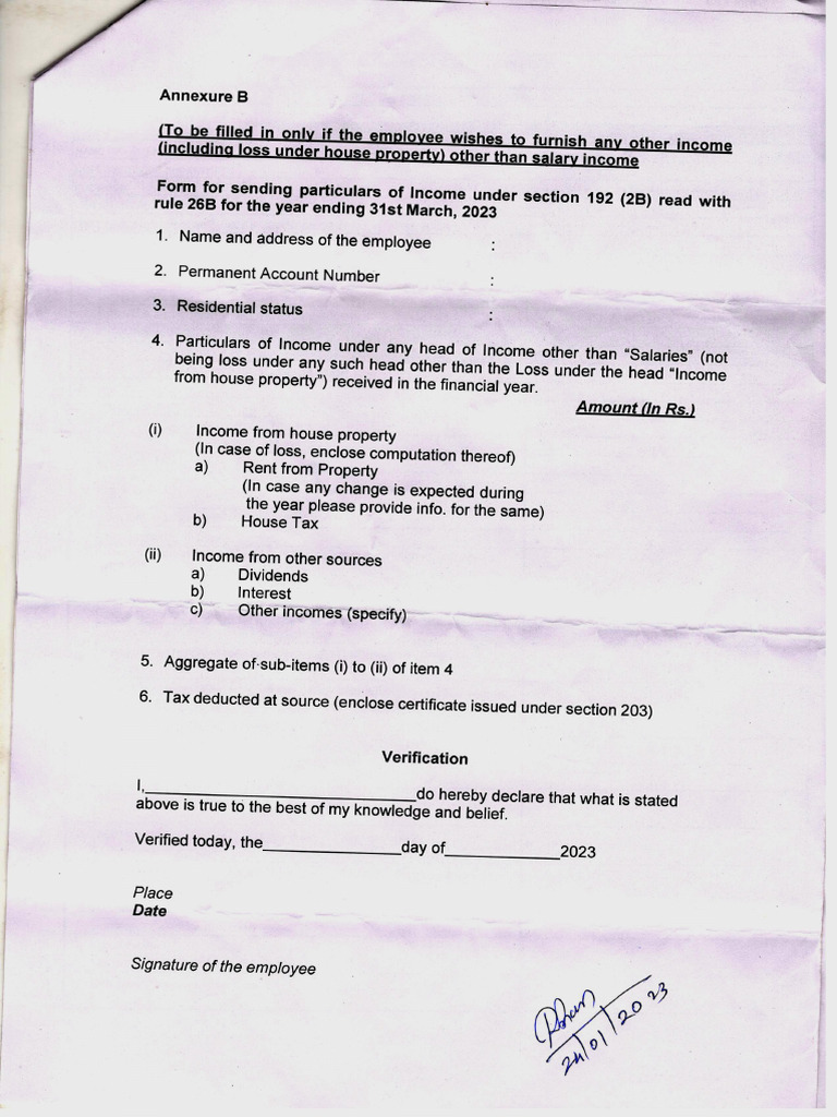 Investment Declaration Form 2022-20230004 | PDF