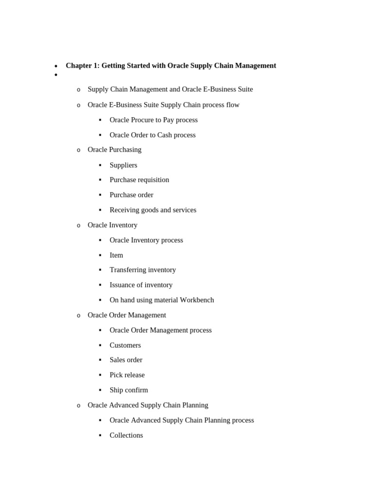 Oracle E-Business Suite Supply Chain Guide | PDF | Inventory | Supply Chain