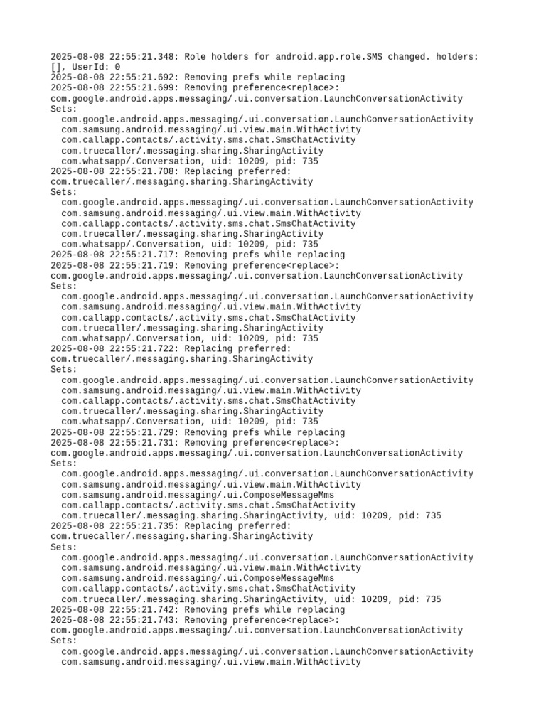 Android SMS Role Changes and App Preferences | PDF | Android (Operating ...