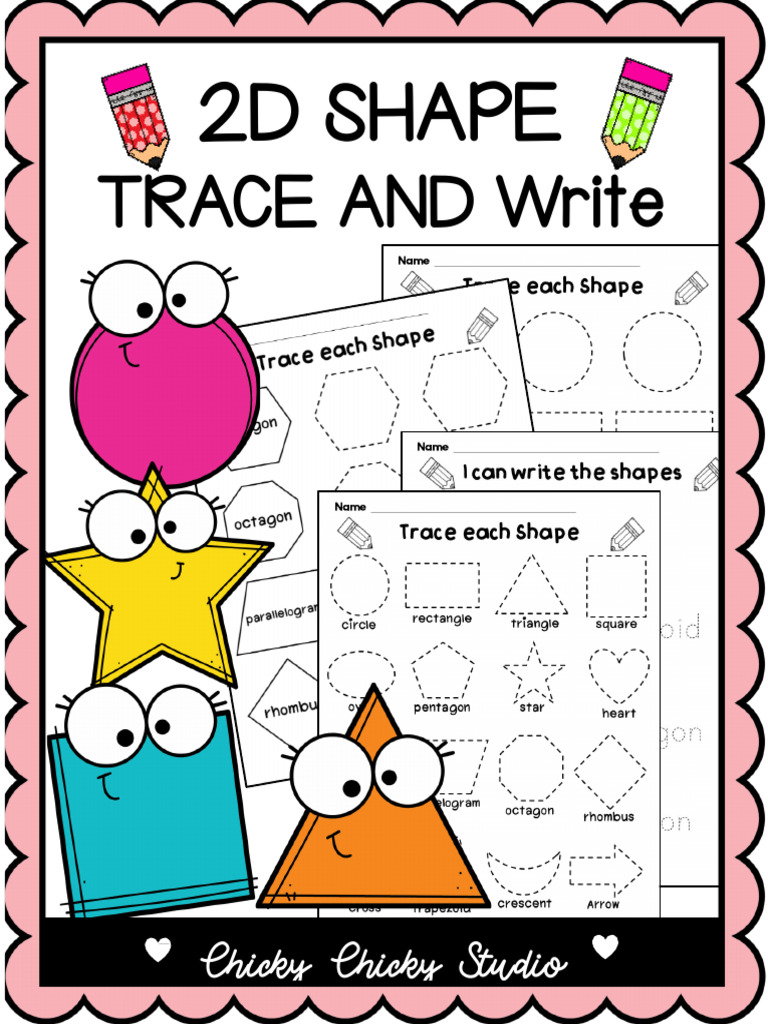Trace and Write: 2D Shape | PDF
