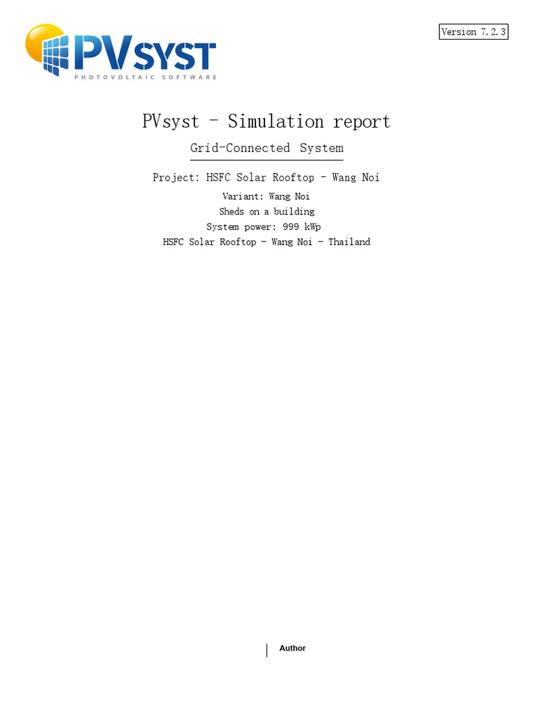 HSFC Solar Rooftop PV Simulation Report | PDF | Photovoltaic System ...