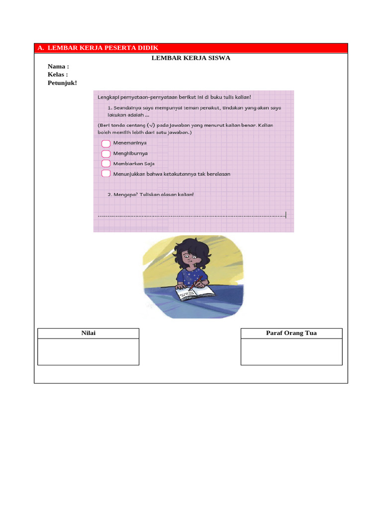LKPD Mapel Bahasa Indonesia | PDF