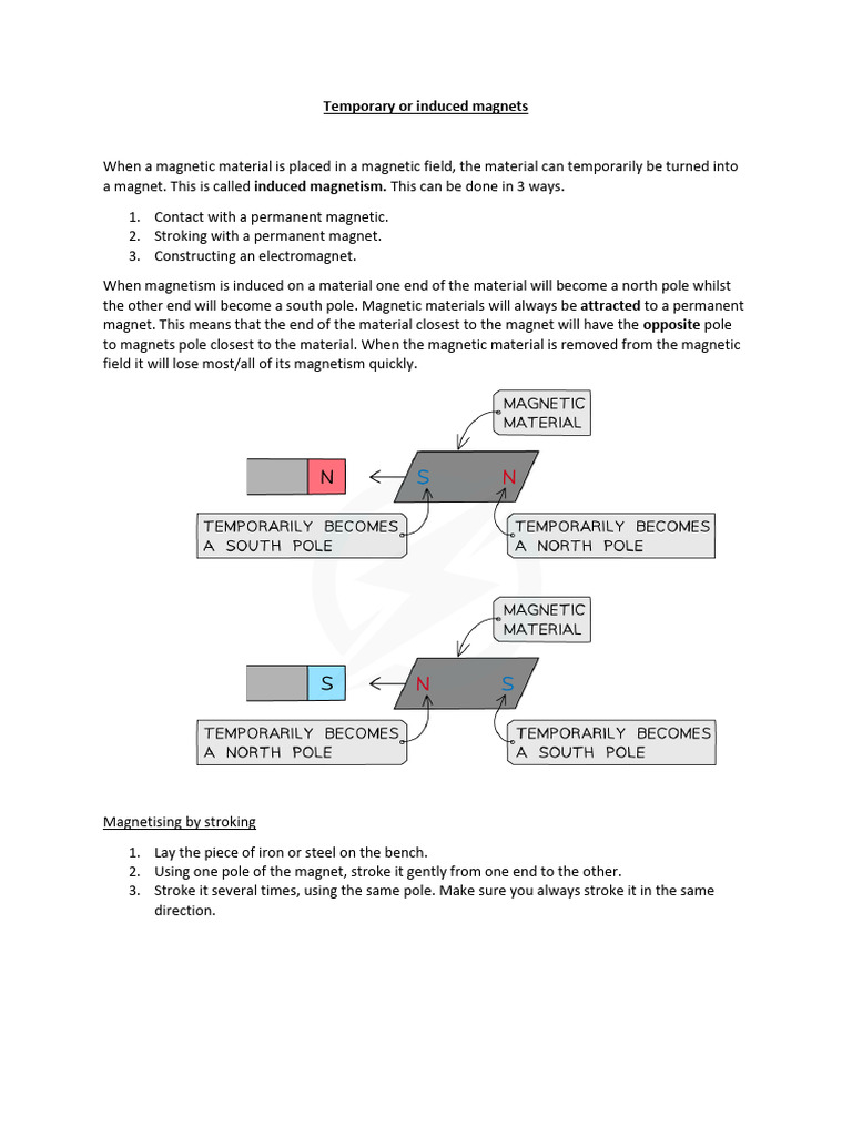 Temporary or Induced Magnets | PDF