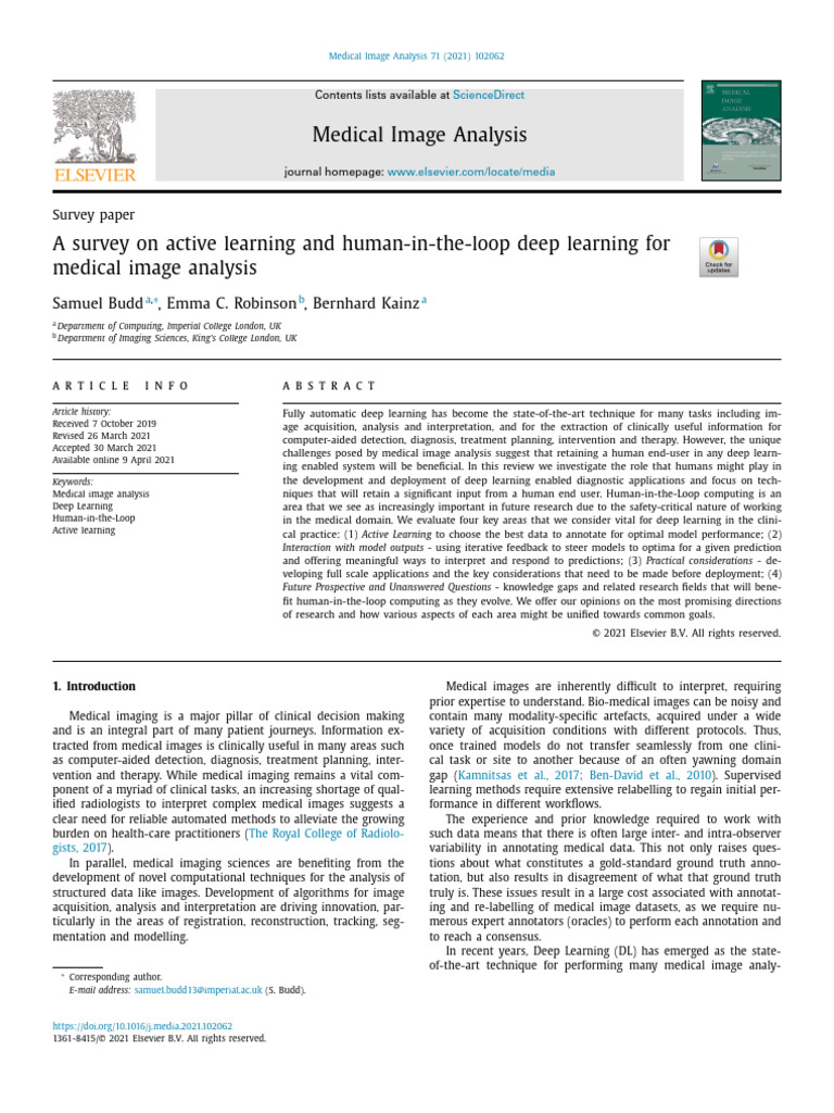 A Review of Active Learning and Human-In-The-Loop | PDF | Image ...