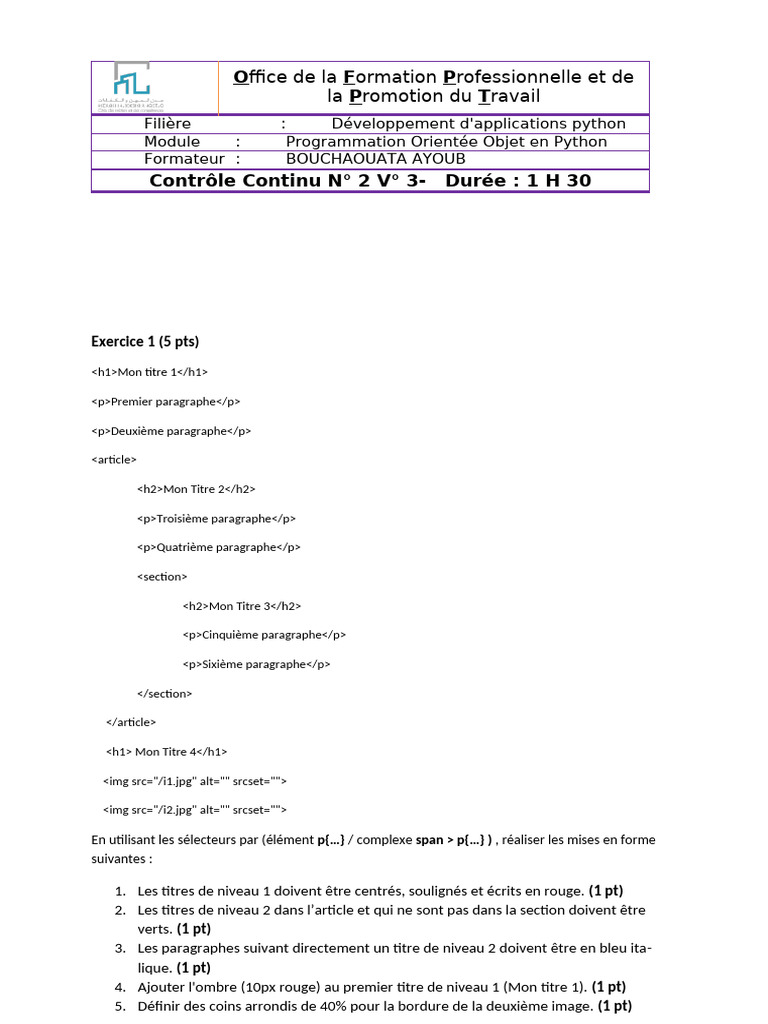 Programmation Orientée Objet en Python | PDF