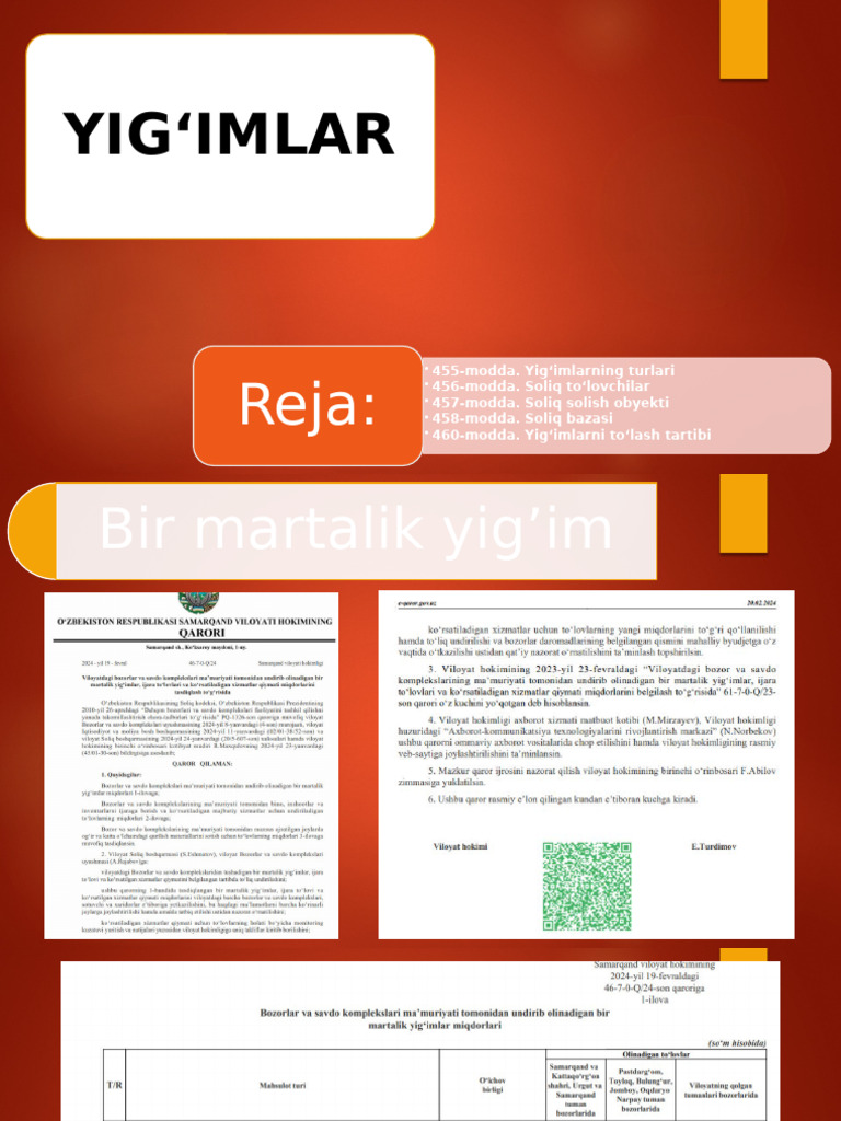 Mahalliy Yig'imlar | PDF