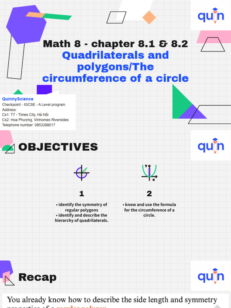 Quadrilaterals and Circle Circumference | PDF