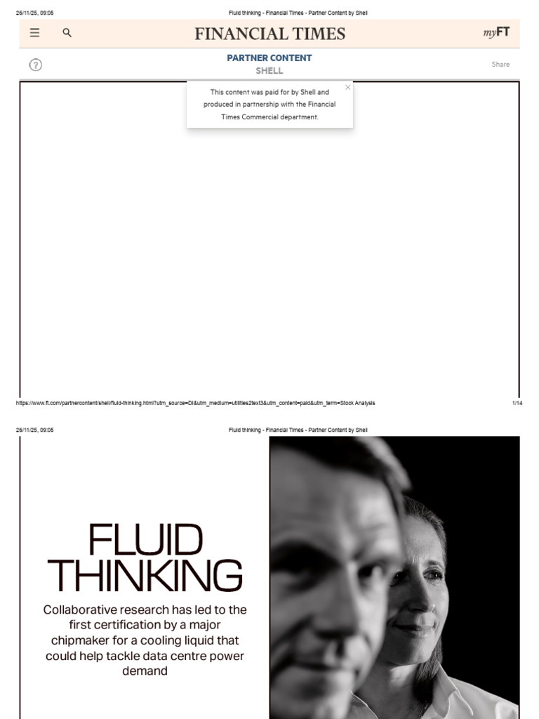 Fluid Thinking - Financial Times - Partner Content by Shell | PDF ...