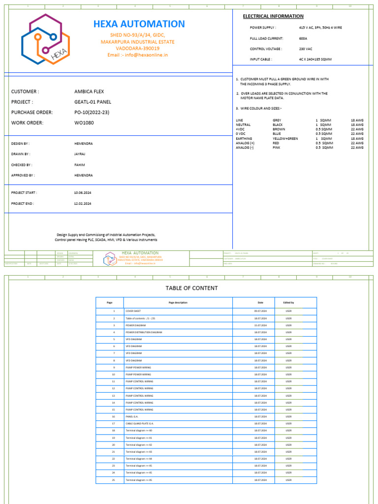 Ambica Flex GEATL-01 Panel Design | PDF | Power Supply | Electrical ...