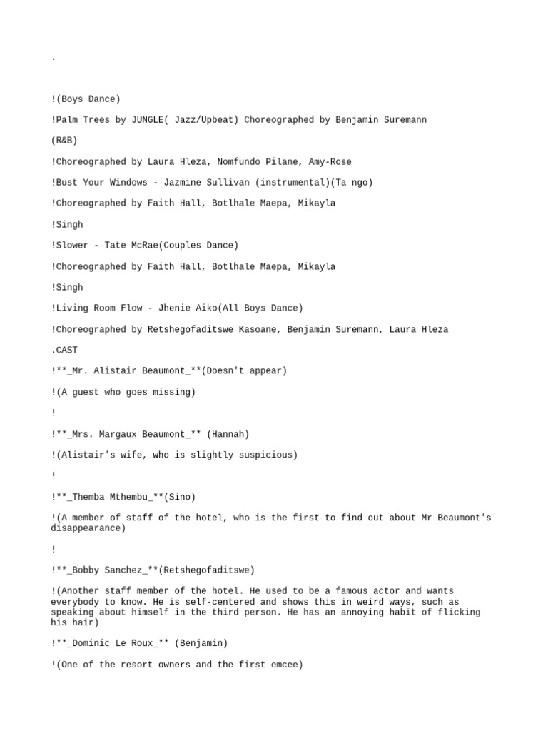 Script My Project - Fountain | PDF