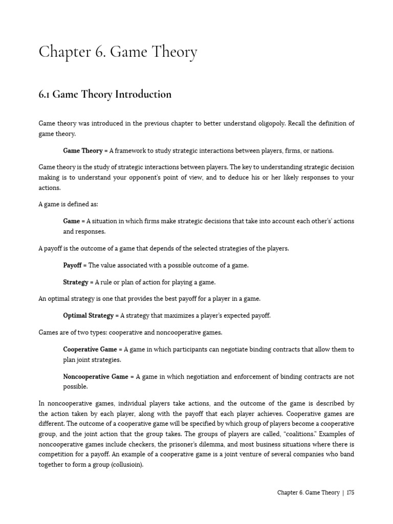 Understanding Game Theory Concepts | PDF | Game Theory | Mathematical ...
