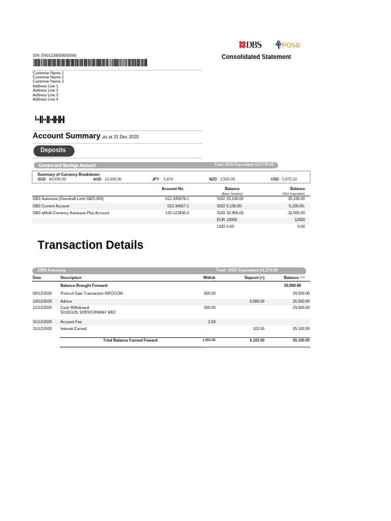 Bank Consolidated Statements | PDF | Transaction Account | Investing