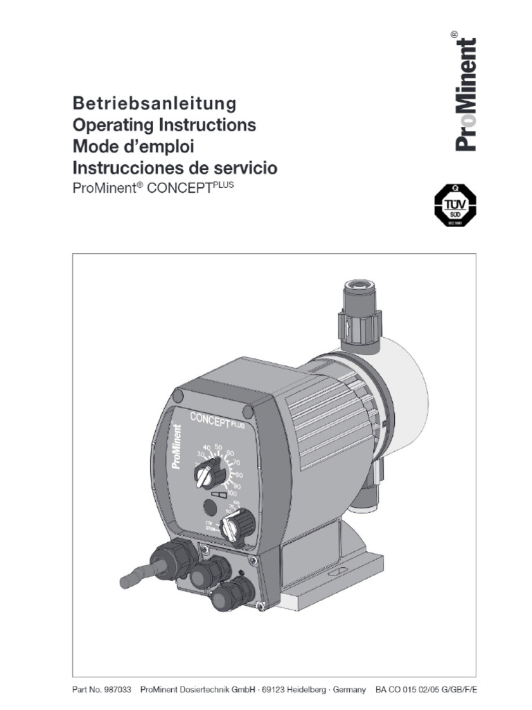 ProMinent Concept Plus Operating - Manualzz | PDF