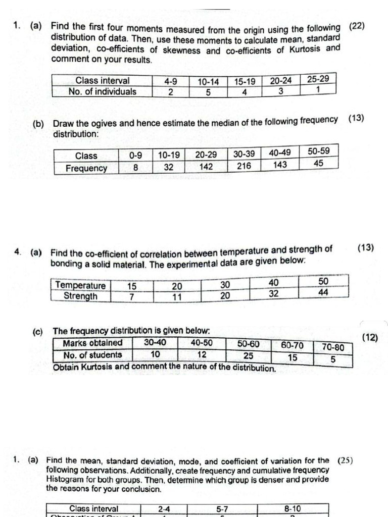 Statistics BECM QB Questions (15-23) | PDF
