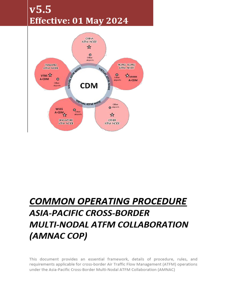 AMNAC Cross-Border ATFM Procedures | PDF | Air Traffic Control ...