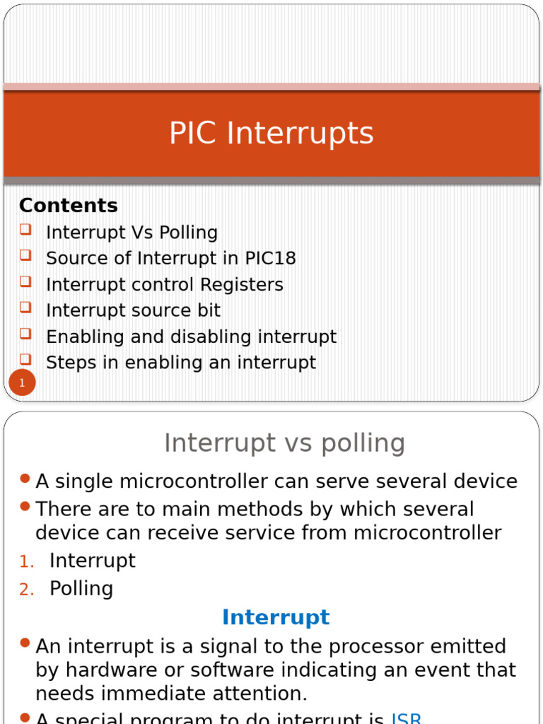 PIC18 Interrupts vs Polling Explained | PDF | Microcontroller | Office ...