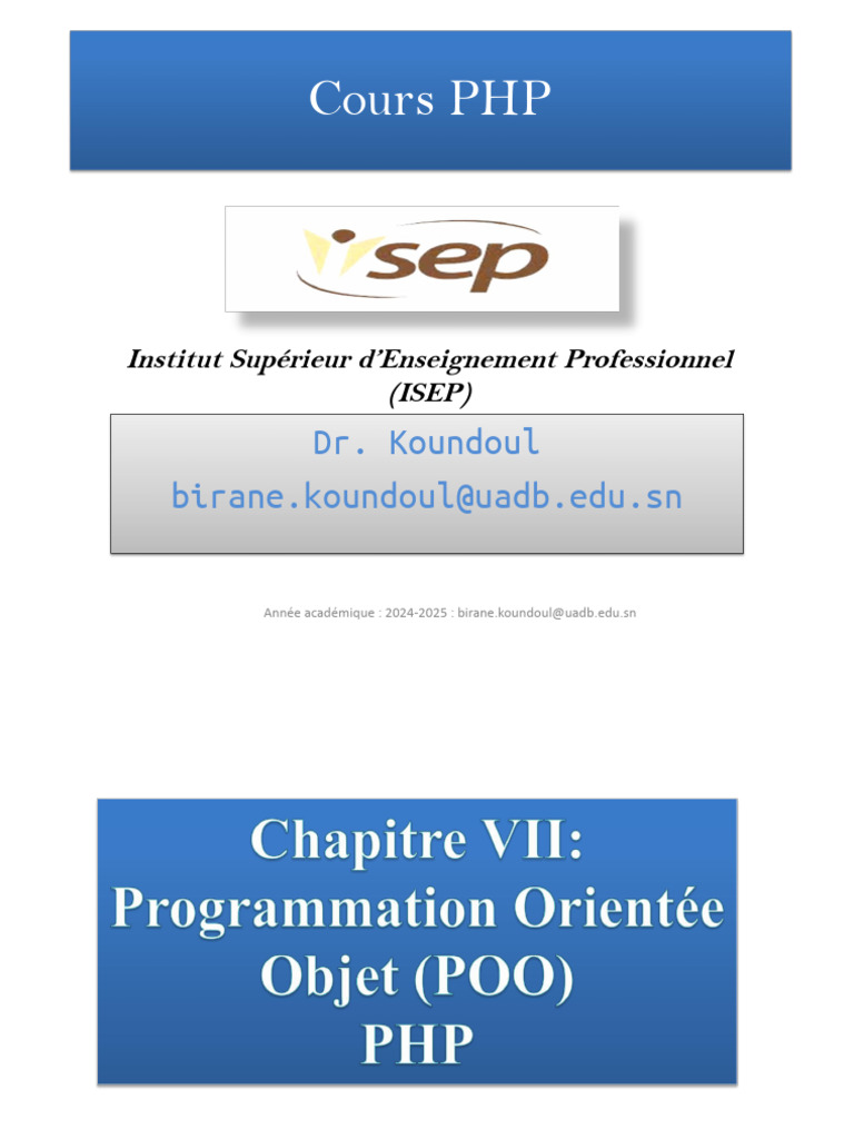 Héritage et méthodes en PHP | PDF | Classe (informatique) | Interface ...