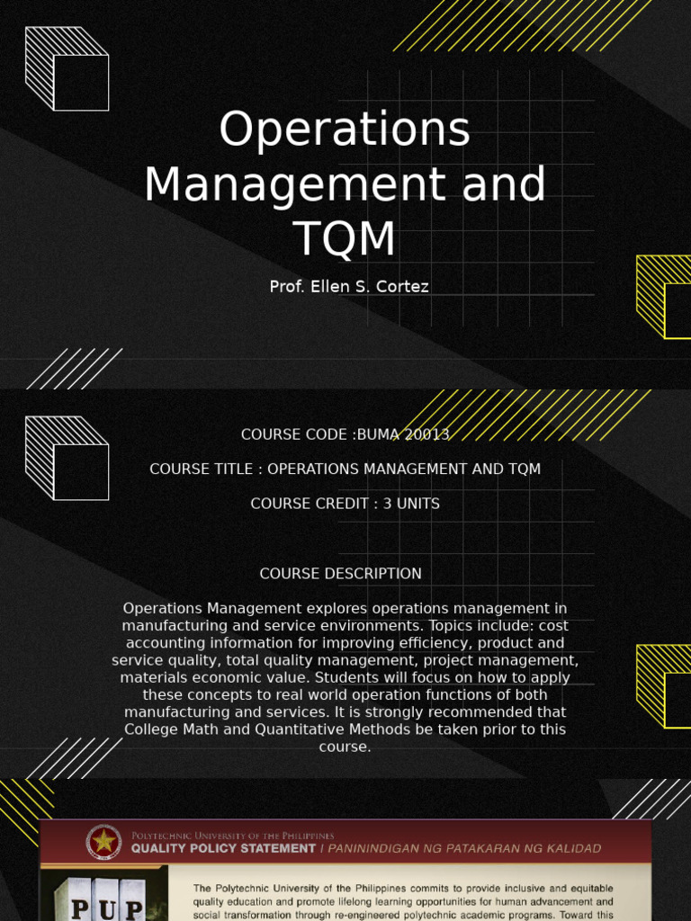 Operations Management and Tqmesc 1lesson 11 230419092840 Ee7cf2bc | PDF ...