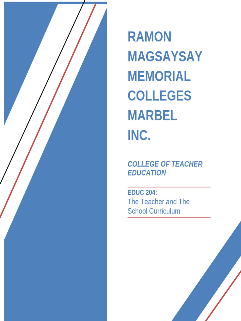 Educ 204 Module | PDF | Curriculum | Teachers