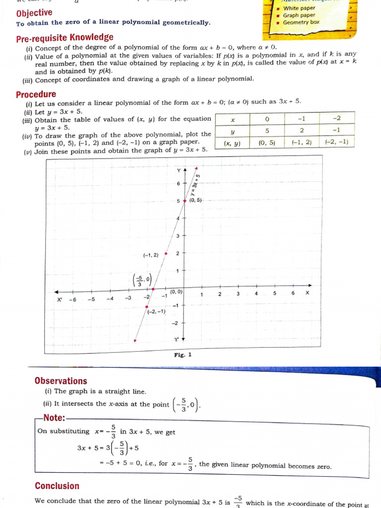 Finding Zeros of Linear Polynomials | PDF | Polynomial | Abstract Algebra